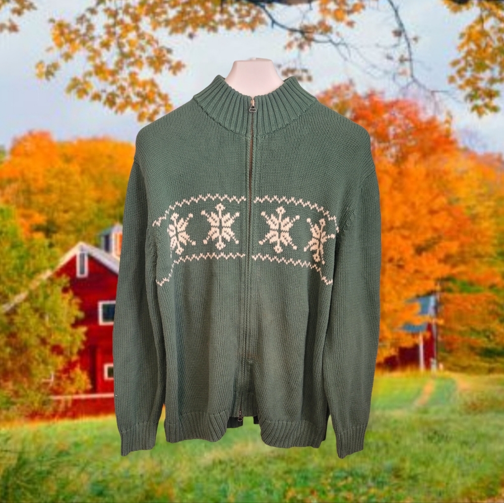 Vintage 80s Zip Front Cardigan